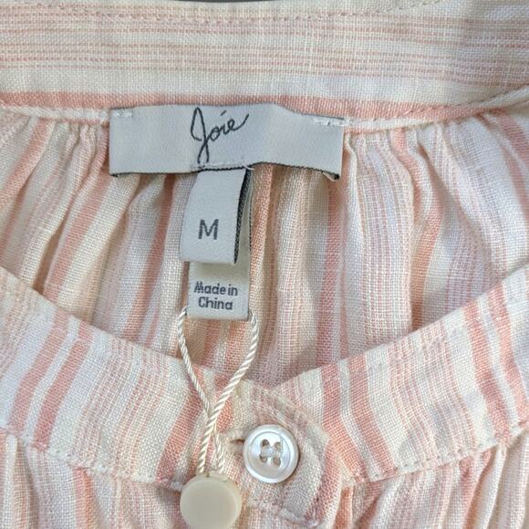 NWOT Joie Beatrissa Linen Midi Shirt Dress Striped Medium Button Front - Picture 9 of 11